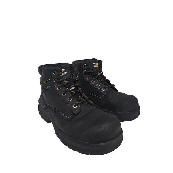 DAKOTA Men's 6'' 877 STEEL TOE STEEL PLATE Work Boots Black Size 9M - Picture 1 of 7